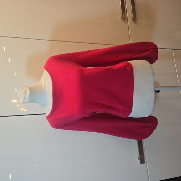 Maeve × Anthropologie Corset Poof Sleeve Crop Shirt Top Fushia Pink Size Small - Picture 4 of 11